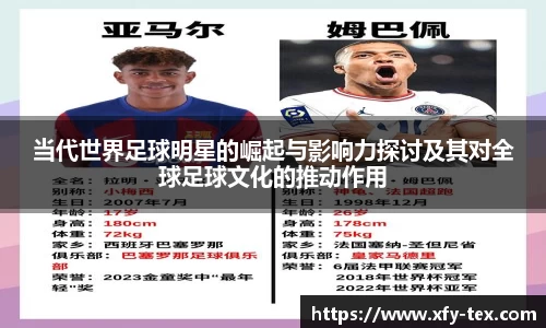 当代世界足球明星的崛起与影响力探讨及其对全球足球文化的推动作用